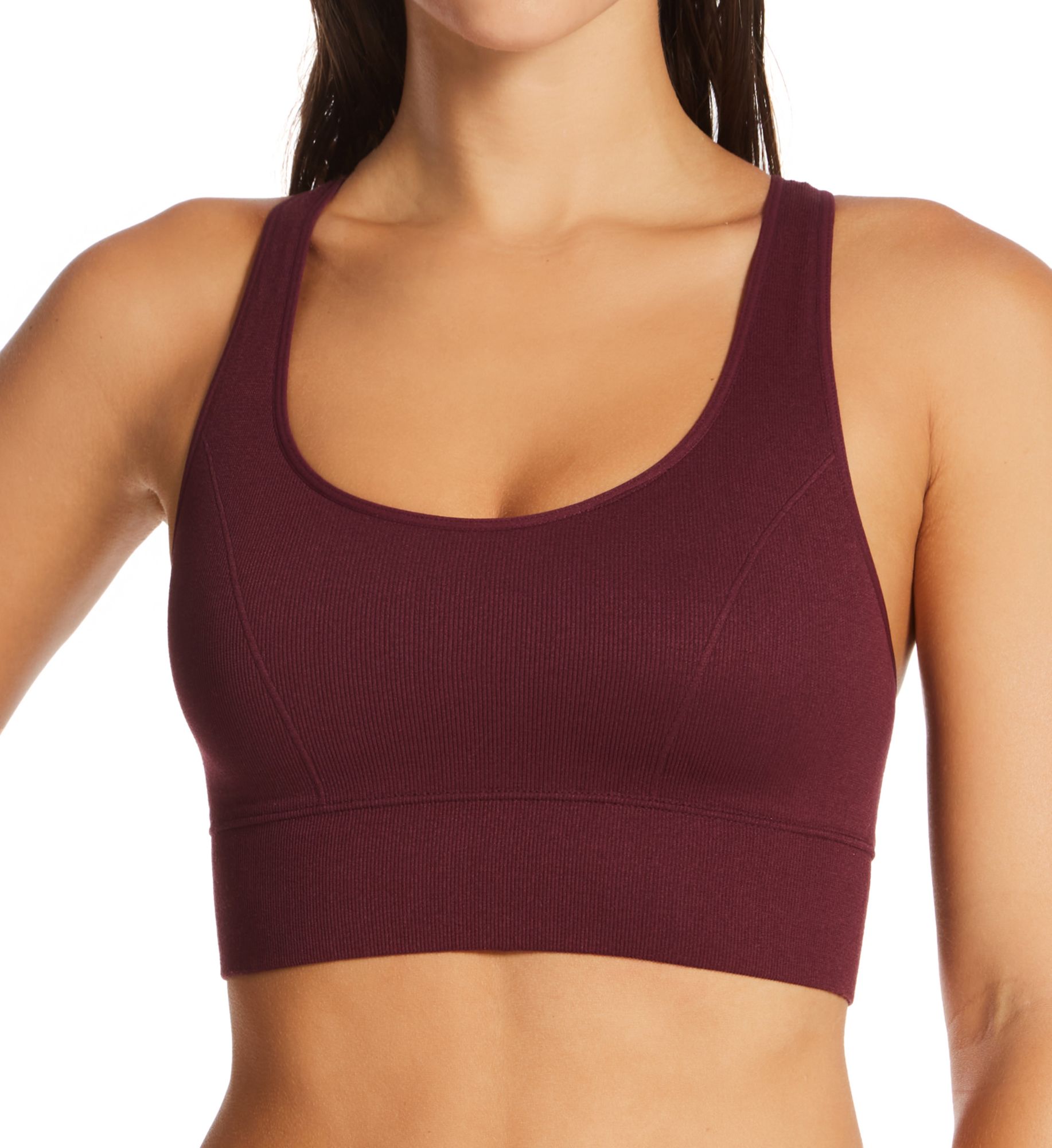 Maidenform Women's Pure Comfort Feel Good Seamless Crop Tank Top Bra in Night Fire Red | Size: XL | HerRoom.com