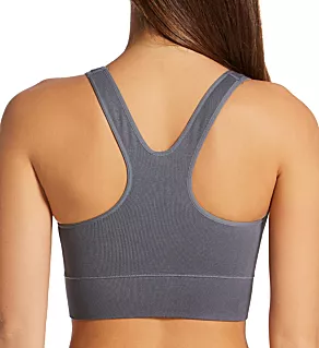Pure Comfort Feel Good Seamless Crop Tank Bra Silver Lining M
