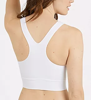 Pure Comfort Feel Good Seamless Crop Tank Bra White M