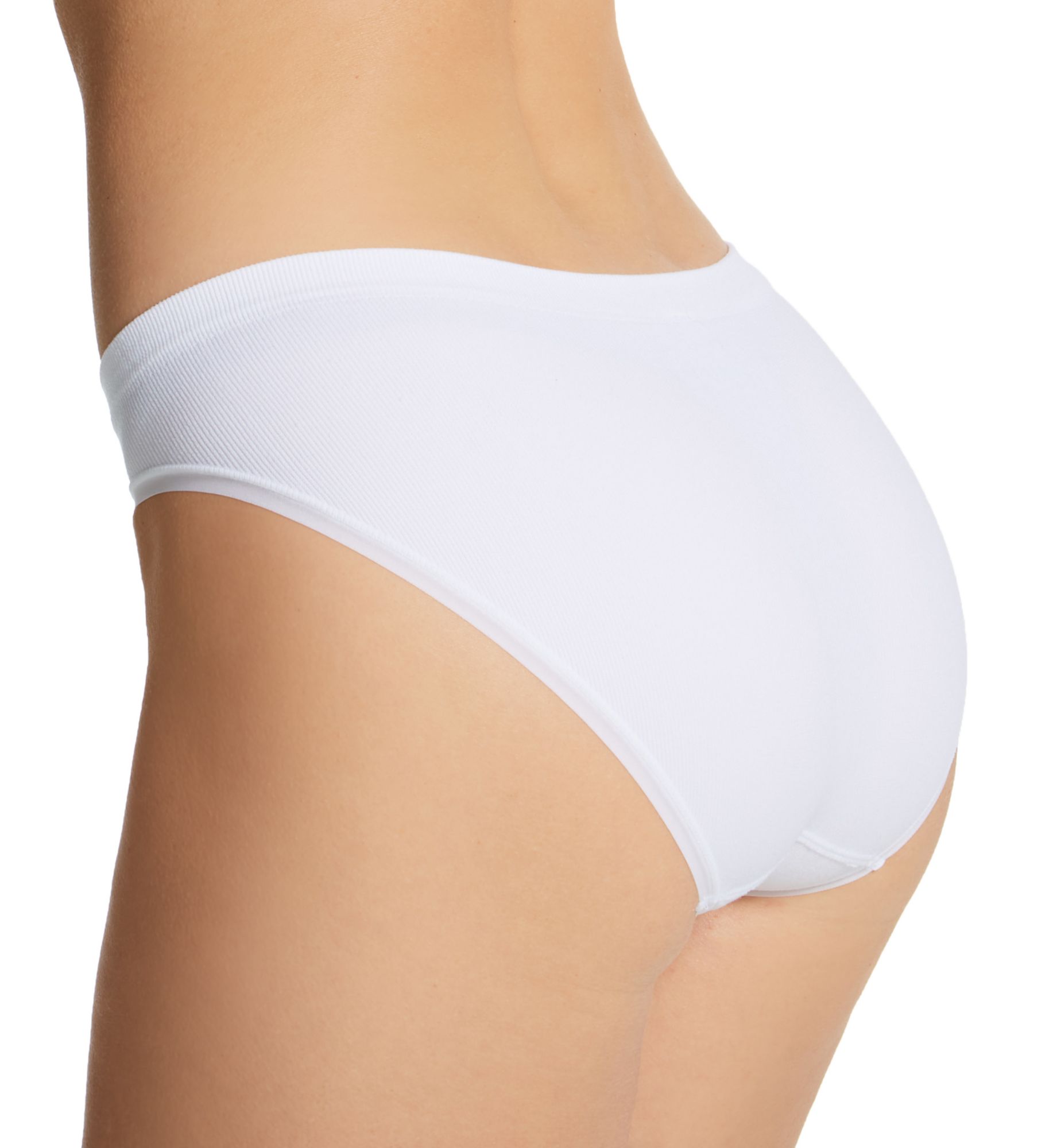 Maidenform Pure Comfort Feel Good Seamless Bikini Panty White L  - Image 2