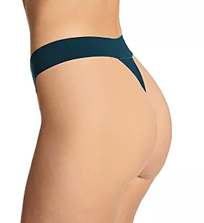 Seamless Comfort Waistband Thong Urchin  Teal S
