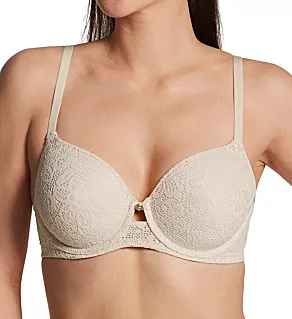 Custom Lift - All Over Lace Bra Beige Bisque Lace 34A