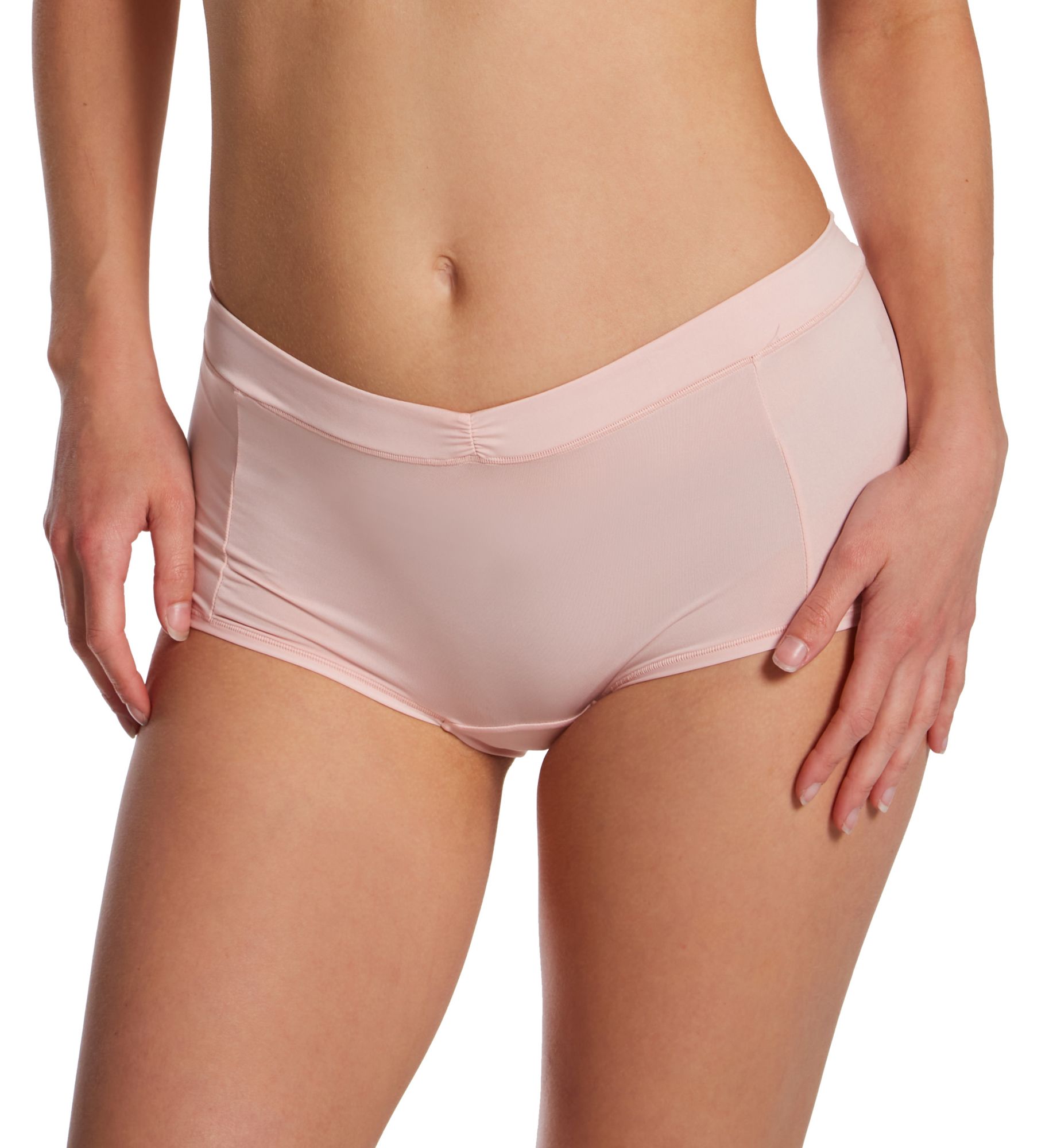 Maidenform Mid-Rise Full Coverage Boyshort Panty - 3 Pack Almond/Blush/Pretty L  - Image 1