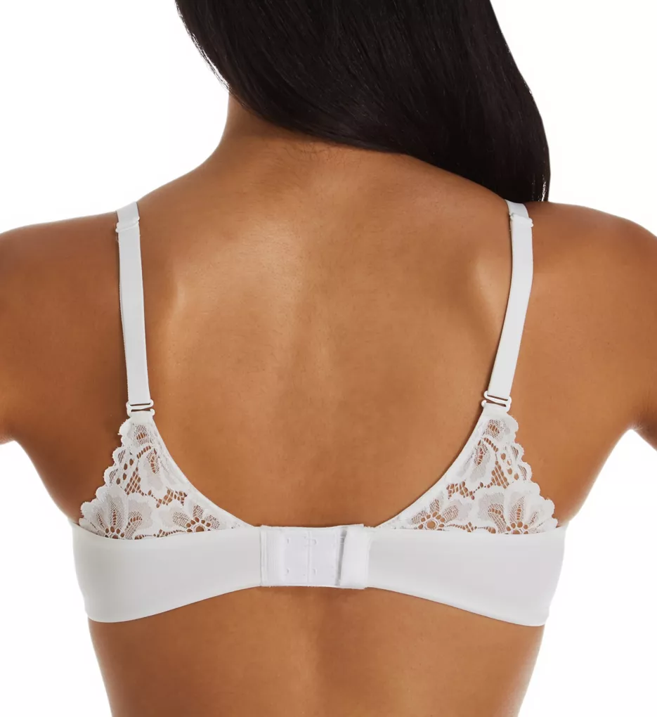 One Fab Fit Extra Coverage Lace T-Back Bra (07112) White, 40C at   Women's Clothing store