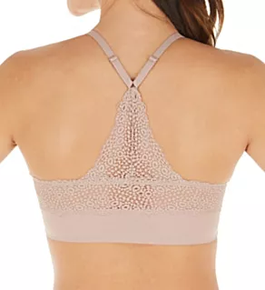 Pure Comfort V-Neck Pullover Lace Back Bra Evening Blush 2X