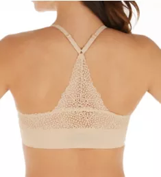 Pure Comfort V-Neck Pullover Lace Back Bra Latte Lift XL