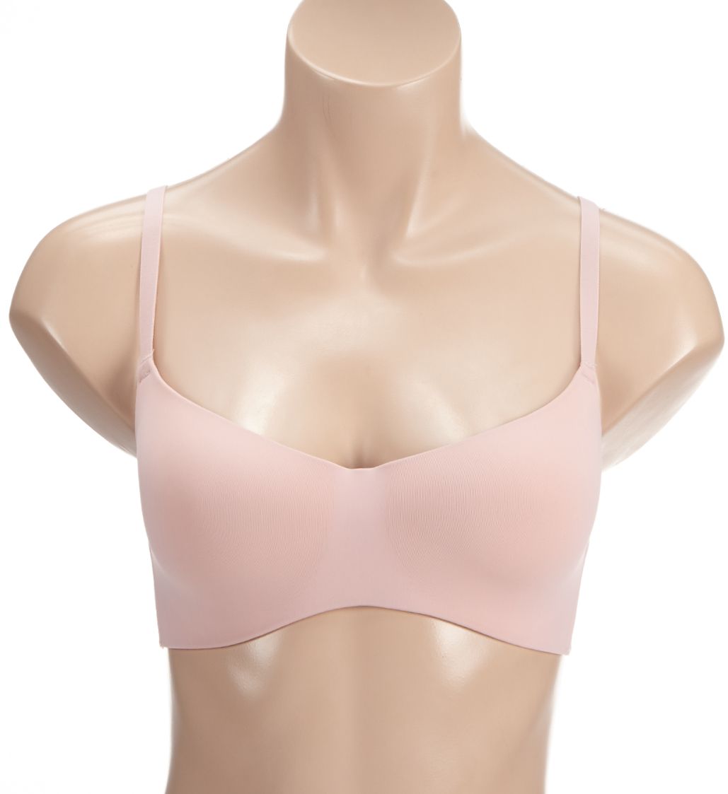 Maidenform Pure Comfort Modern Scoop Neck Wireless Bra Sheer Pale Pink 2X  - Image 1