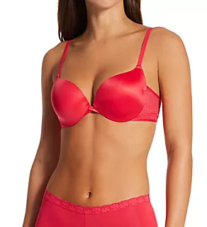 Love The Lift Push Up & In Lace Demi Bra Red Stone 34D