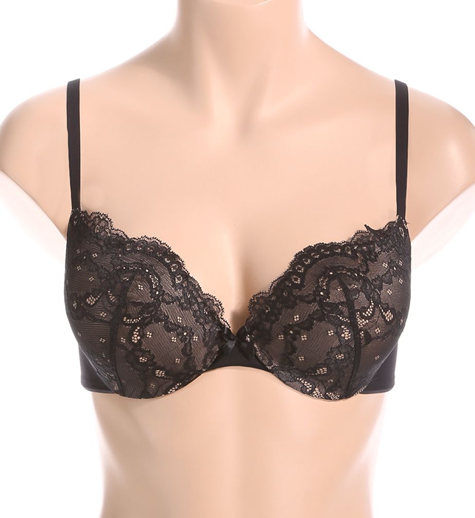 Women's Maidenform DM9900 Love The Lift Push Up & In Lace Demi Bra (Red  Stone 34C)