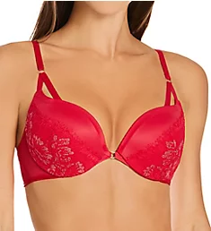 Love the Lift Push Up & In Strappy Lace Demi Bra Crimson Sunset/Gold 34D