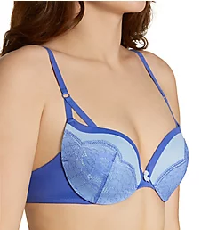 Love the Lift Push Up & In Strappy Lace Demi Bra Deep Forte Blue BF 34C