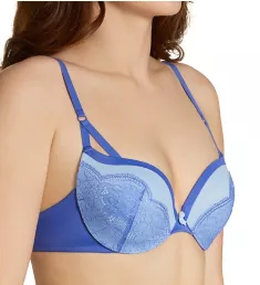 Love the Lift Push Up & In Strappy Lace Demi Bra Deep Forte Blue BF 34C