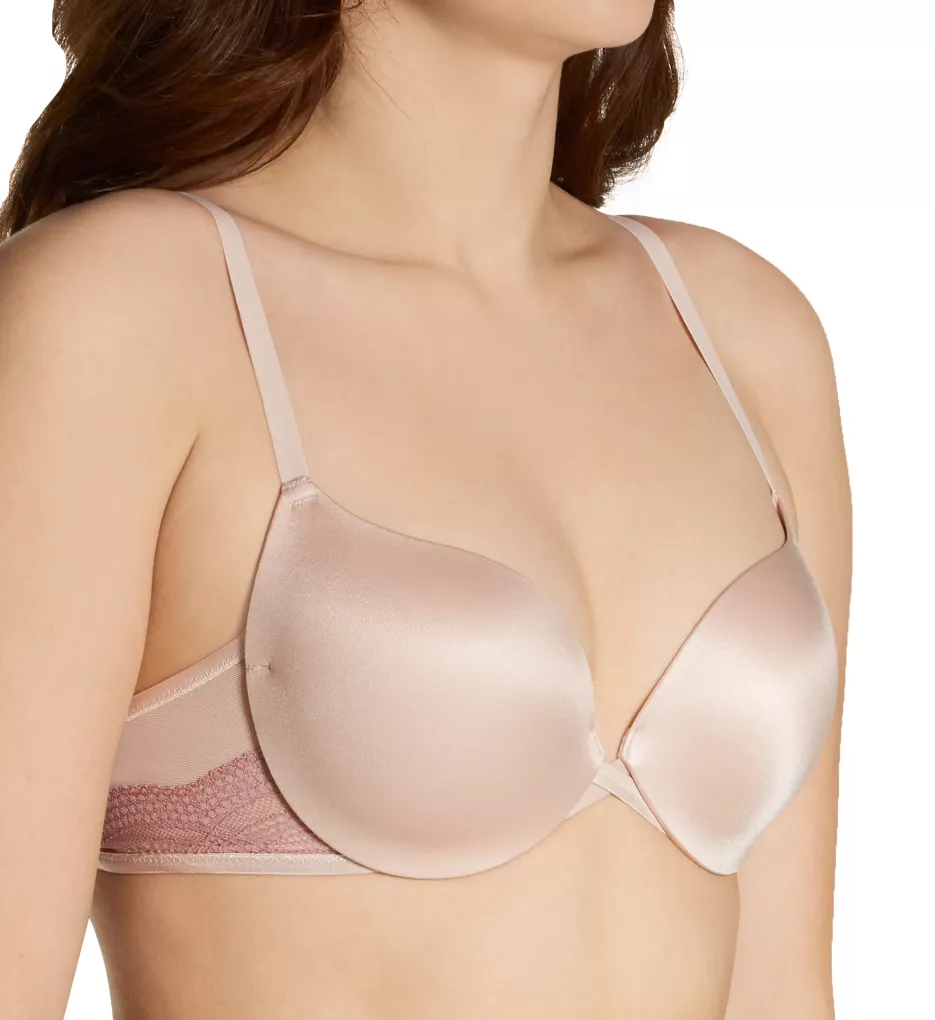 Love The Lift Push Up & In Satin and Lace Demi Bra Sandshell w/HoneyBlush 34B