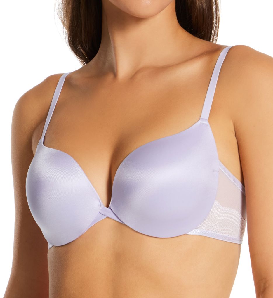 Maidenform Women's Love the Lift Push-Up & In Satin Demi Bra DM9900 -  Black/White/Beige 32C