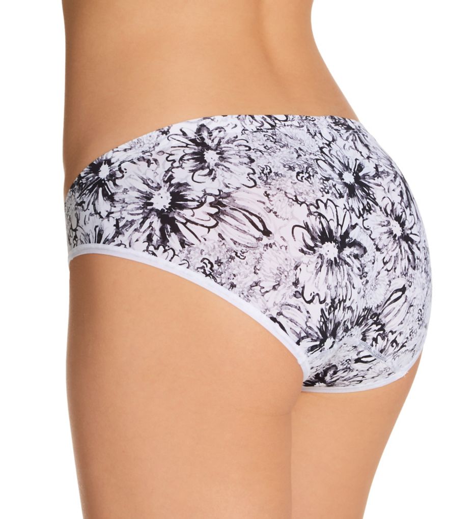 Maidenform Barely There Invisible Look Bikini Panty Marker Floral Black 7  - Image 2