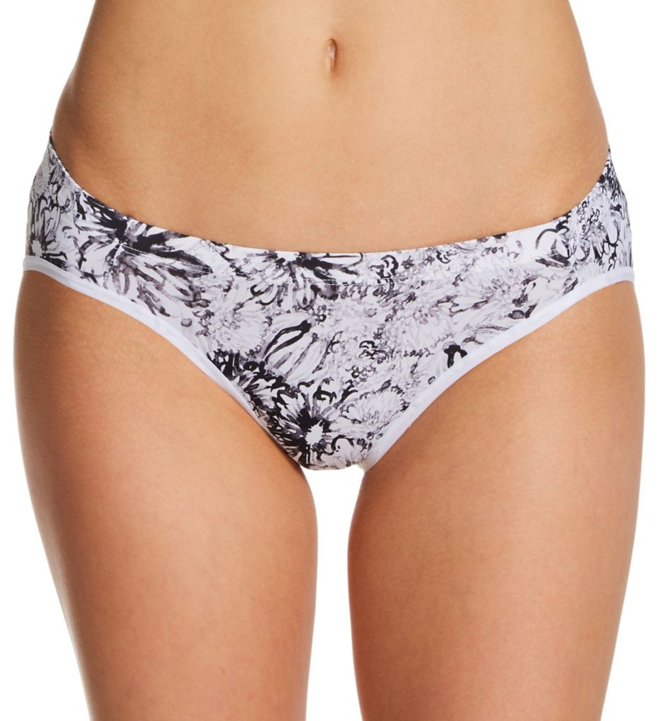 Maidenform Barely There Invisible Look Bikini Panty Marker Floral Black 7  - Image 1