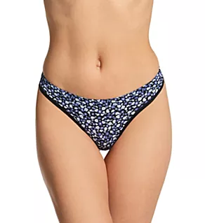 Barely There Invisible Look Thong Blk Charming Ditsy Prt 9