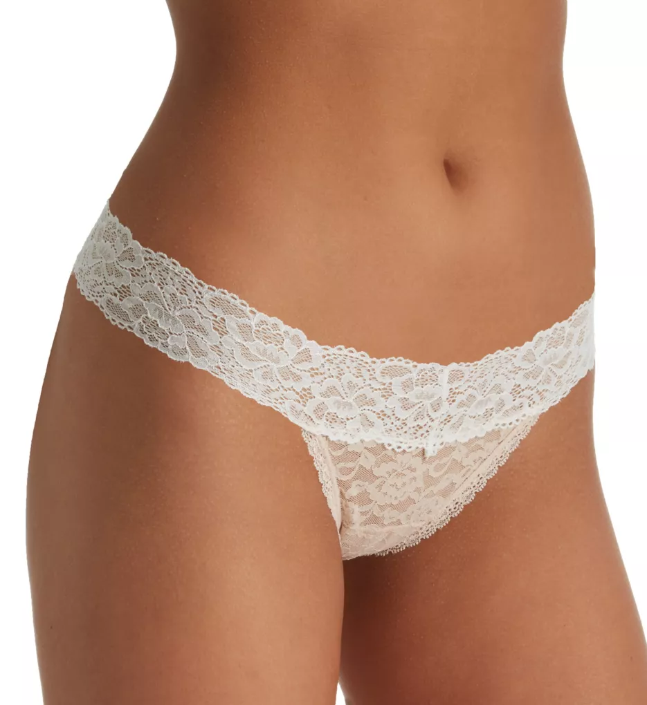Sexy Must Haves Lace Thong Paris Nude w/Ivory 9
