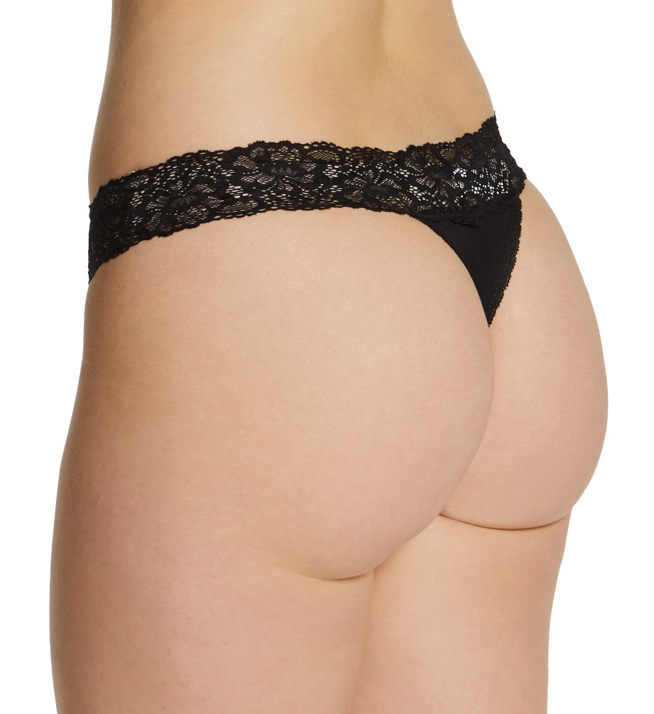 Maidenform Sexy Must Haves Lace Thong Black Micro 8  - Image 2