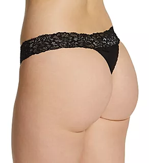 Sexy Must Haves Lace Thong Black Micro 5