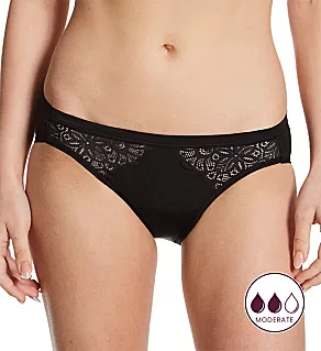 Bikini Moderate Flow Period Panty Black S