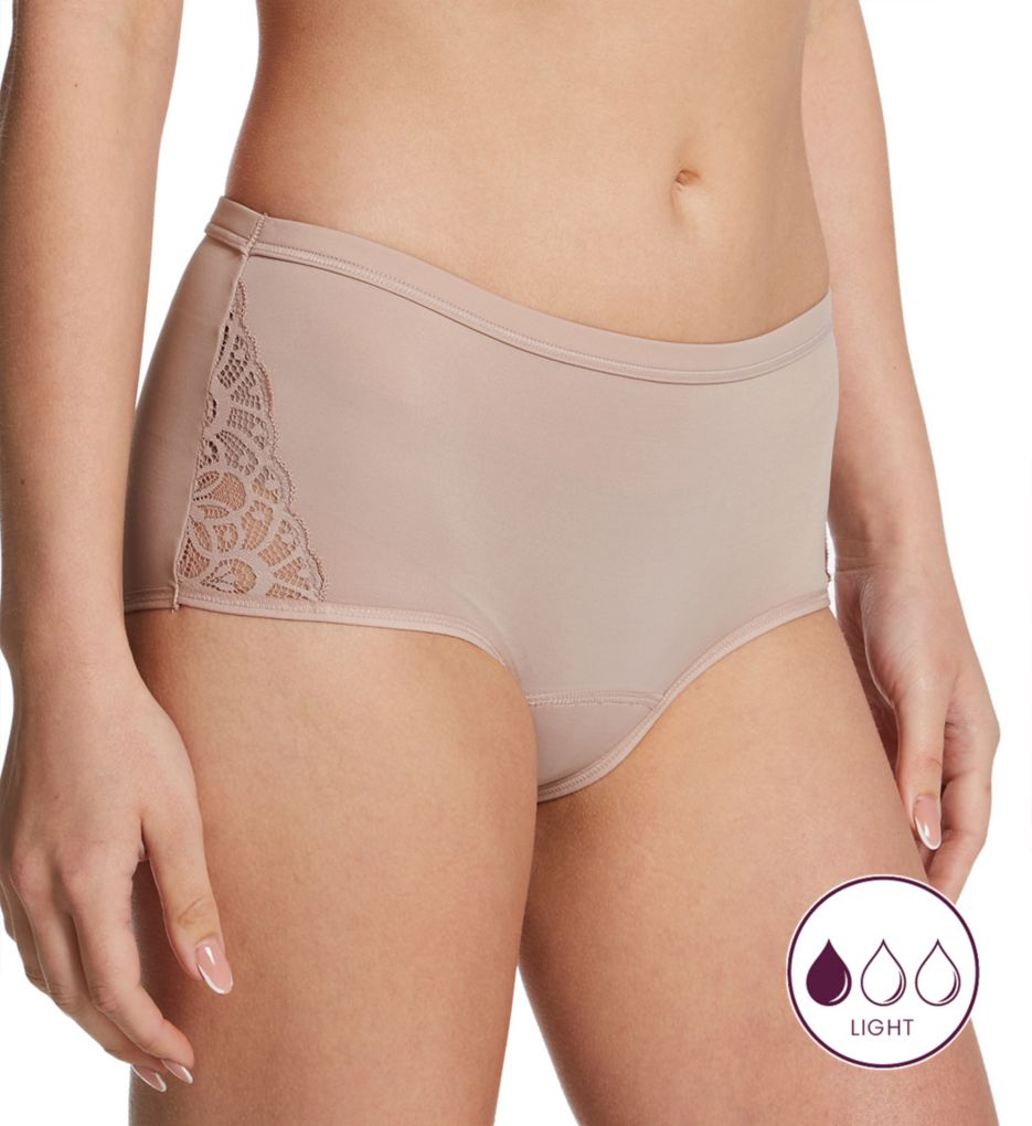 Maidenform Women's Period Panty Hipster Light in Pink | Plus Size 8 | HerRoom.com