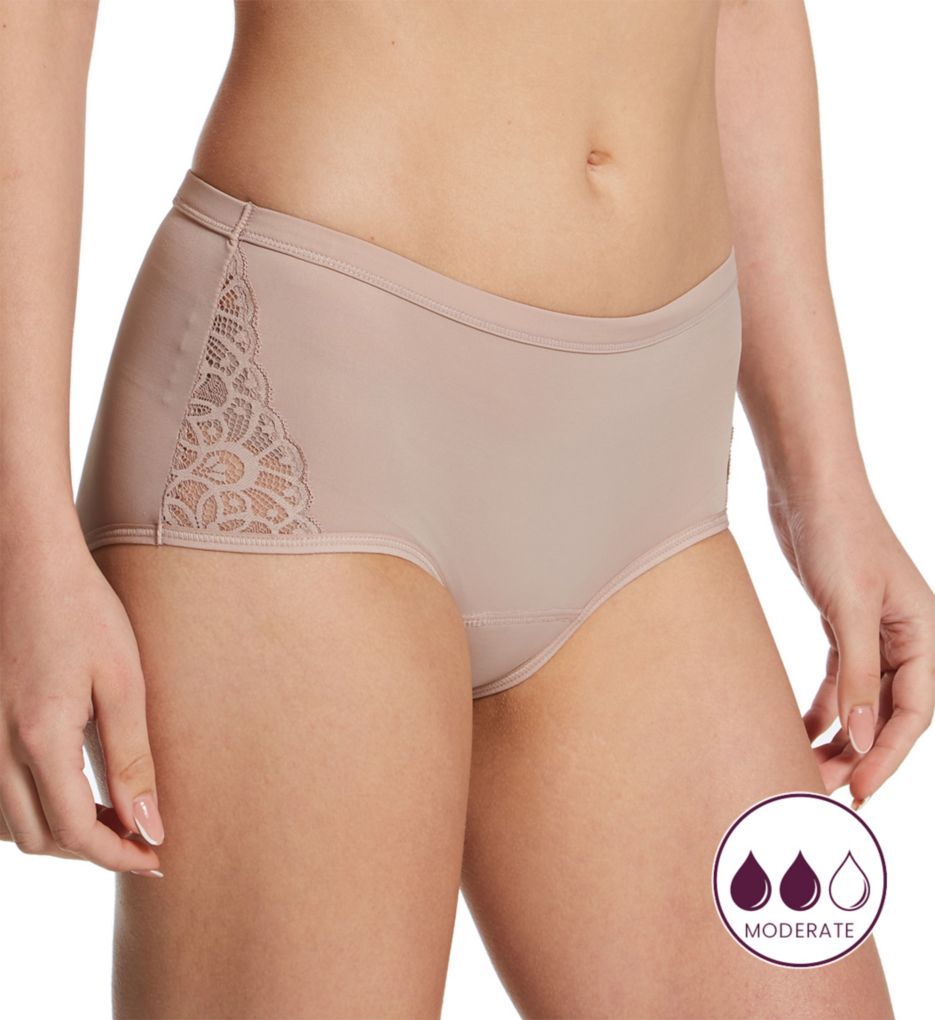 Maidenform Women's Hipster Moderate Flow Period Panty in Pink | Plus Size 2XL | HerRoom.com
