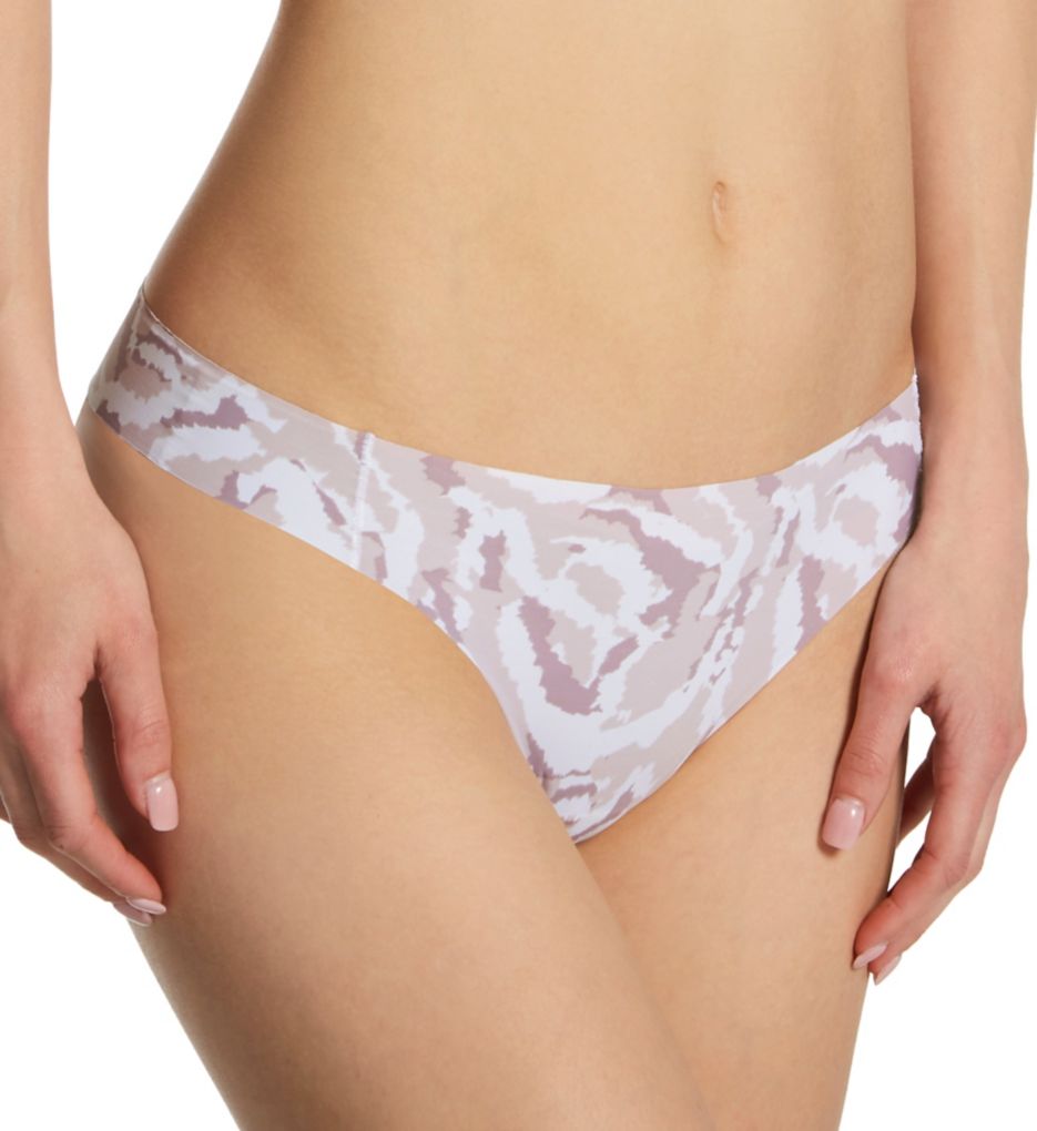 Maidenform Women's Flawless No Show Thong Panty in Painted Stripe Gloss | Plus Size 8 | HerRoom.com