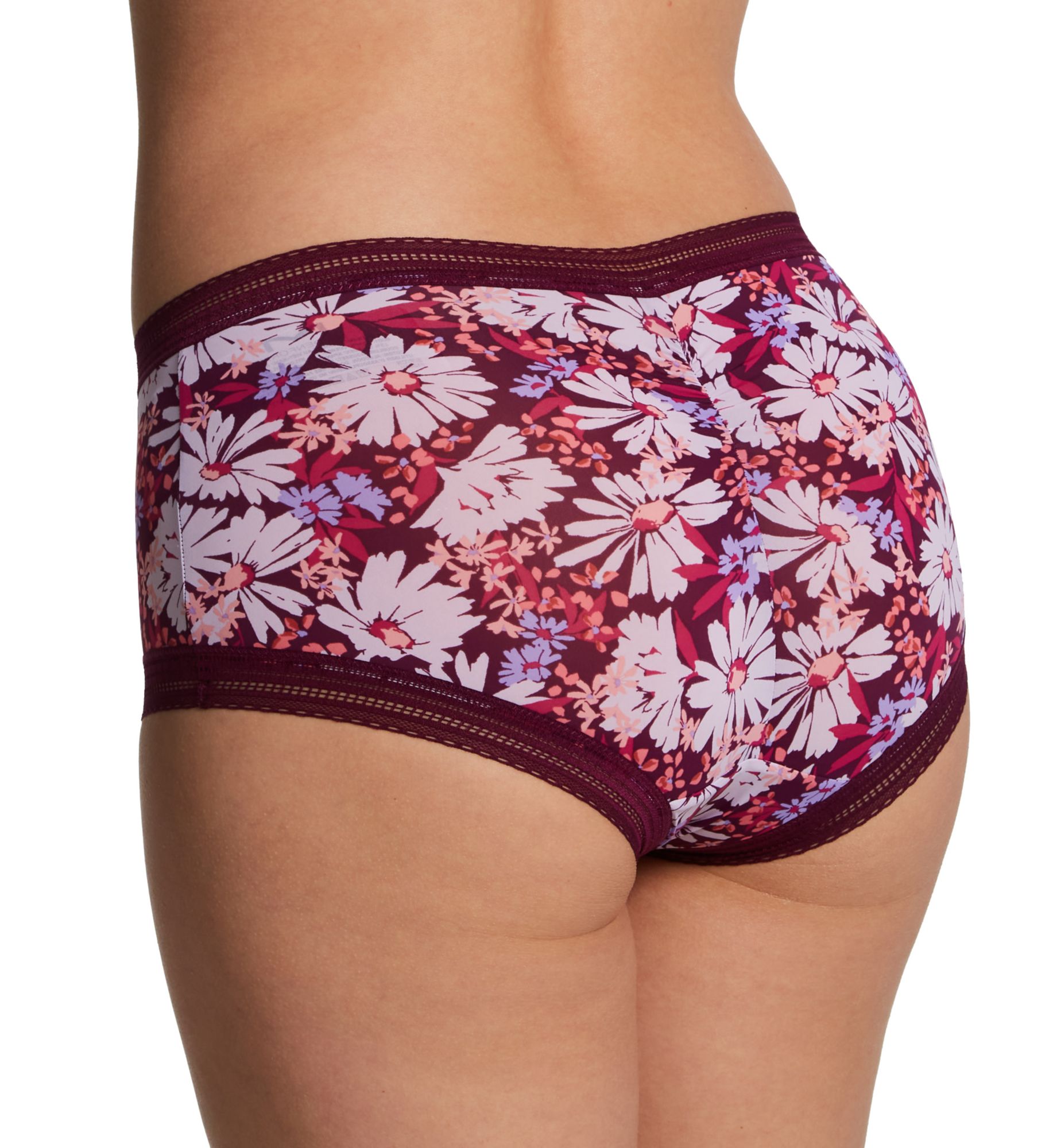 Maidenform Modern Full Coverage Boyshort Orchid Daisy Print 2XL  - Image 2