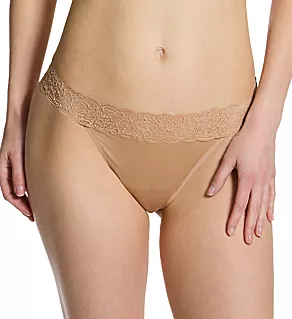 Microfiber Lace Thong Deep Glow S