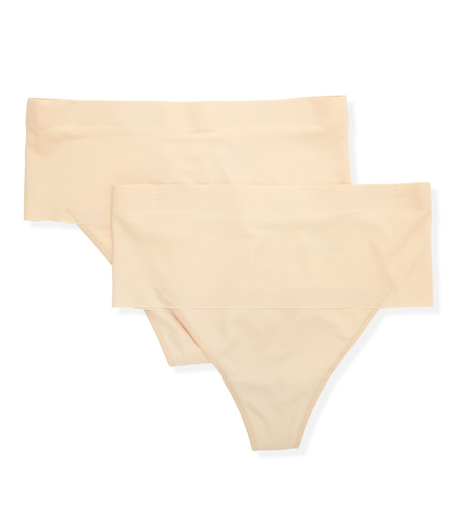 Maidenform >> Maidenform DMS080 Cover Your Bases Thong Panty - 2 Pack (TransparentTransparent XL)
