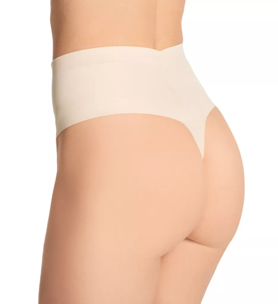 Women's Slim-waisters Hi Waist Thong - Womens Basic Every-Day High-Waist  Shapewear Trainer Tummy Control Thong Panty Underwear