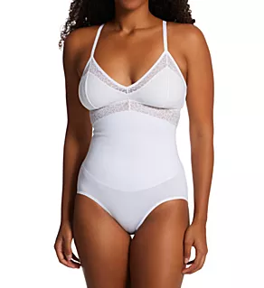 Lace Tame Your Tummy Bodysuit White Lace M
