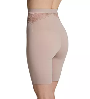 Eco Lace High Waisted Thigh Slimmer Evening Blush S