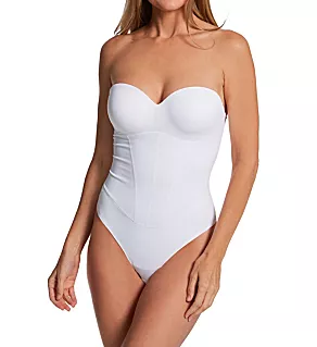 Firm Control Tummy Shaping Multiway Thong Bodysuit White S