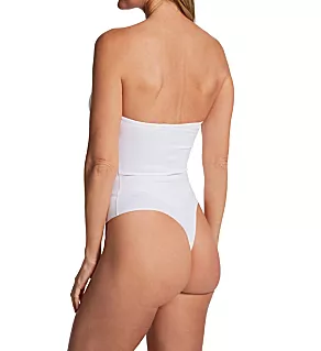 Firm Control Tummy Shaping Multiway Thong Bodysuit White S