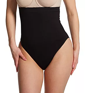 Seamless High Waist Brief Panty Black S