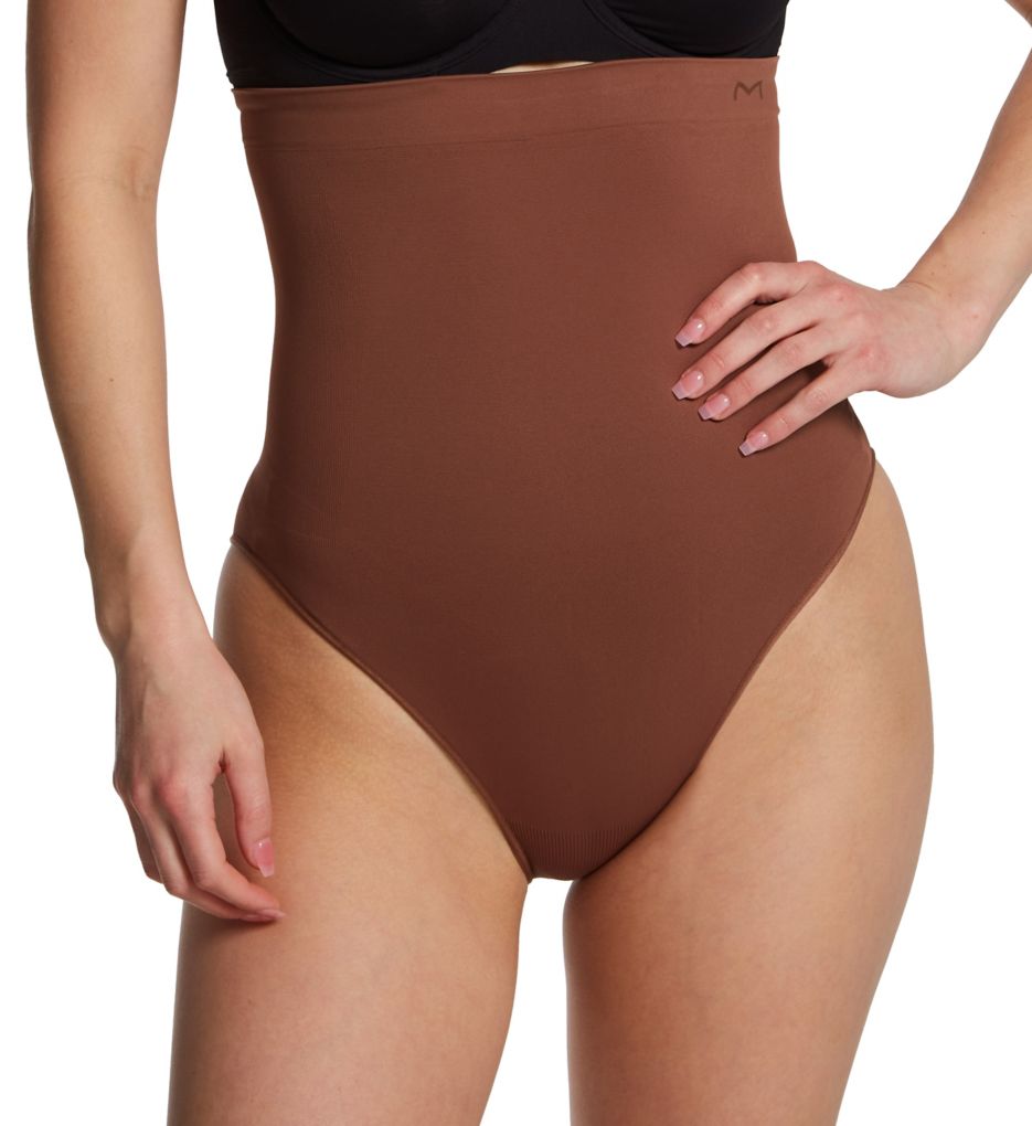 Maidenform Women's Seamless High Waist Brief Panty in Beige | Plus Size Small | HerRoom.com