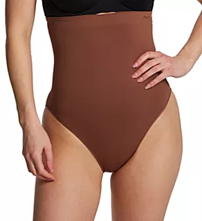 Seamless High Waist Brief Panty Bronzed Chestnut S