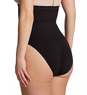 Seamless High Waist Brief Panty Black S