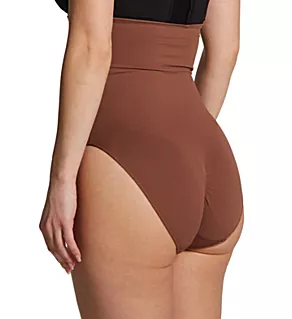 Seamless High Waist Brief Panty Bronzed Chestnut S