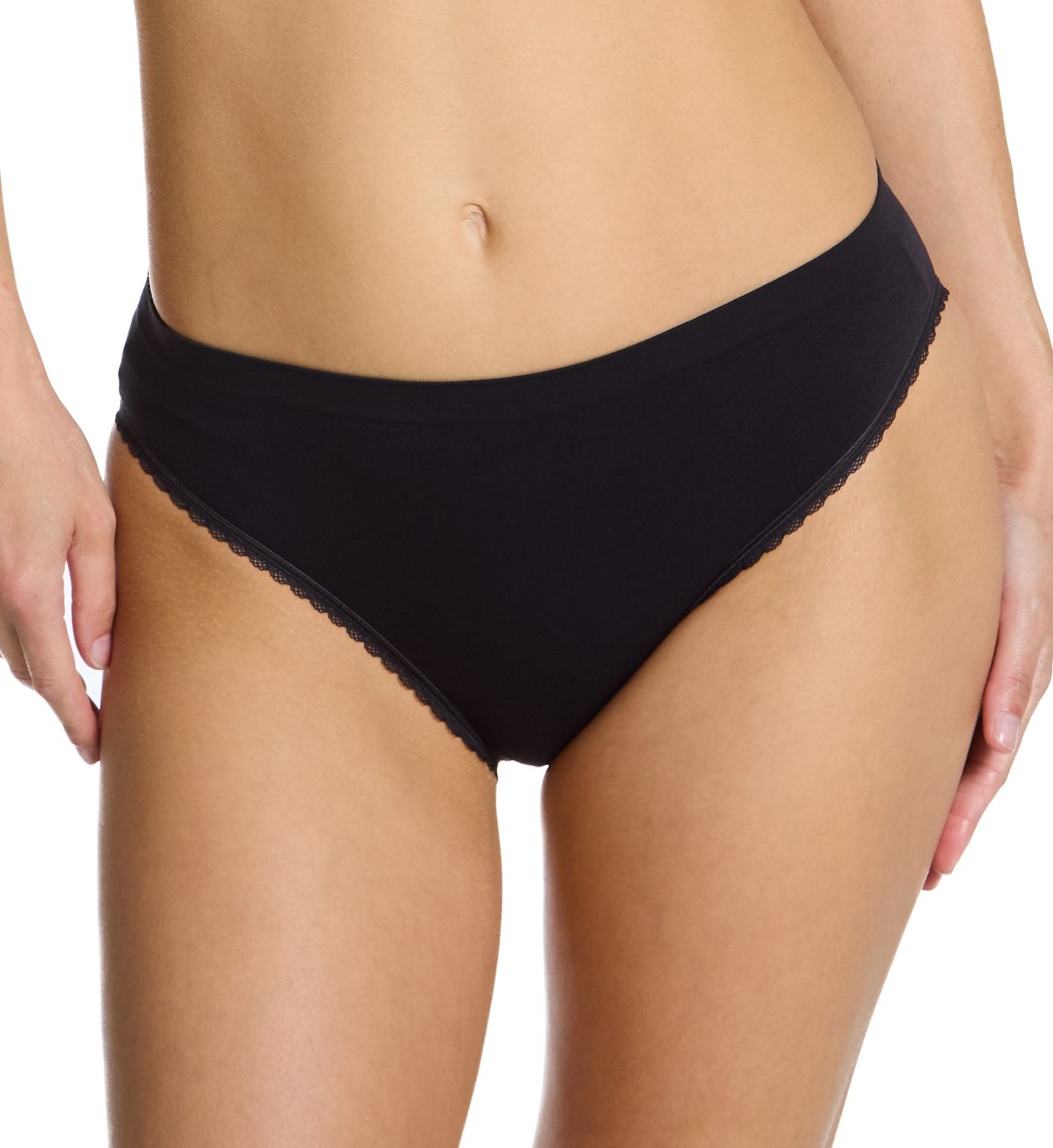 Maidenform Women's Seamless Bikini Panty in Black | Size: Medium | HerRoom.com
