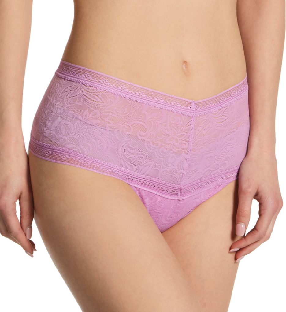 Maidenform (2535605) -- Maidenform DMTSTG Everyday Smooth High Waist Lace Thong (Lilac Petal 9)