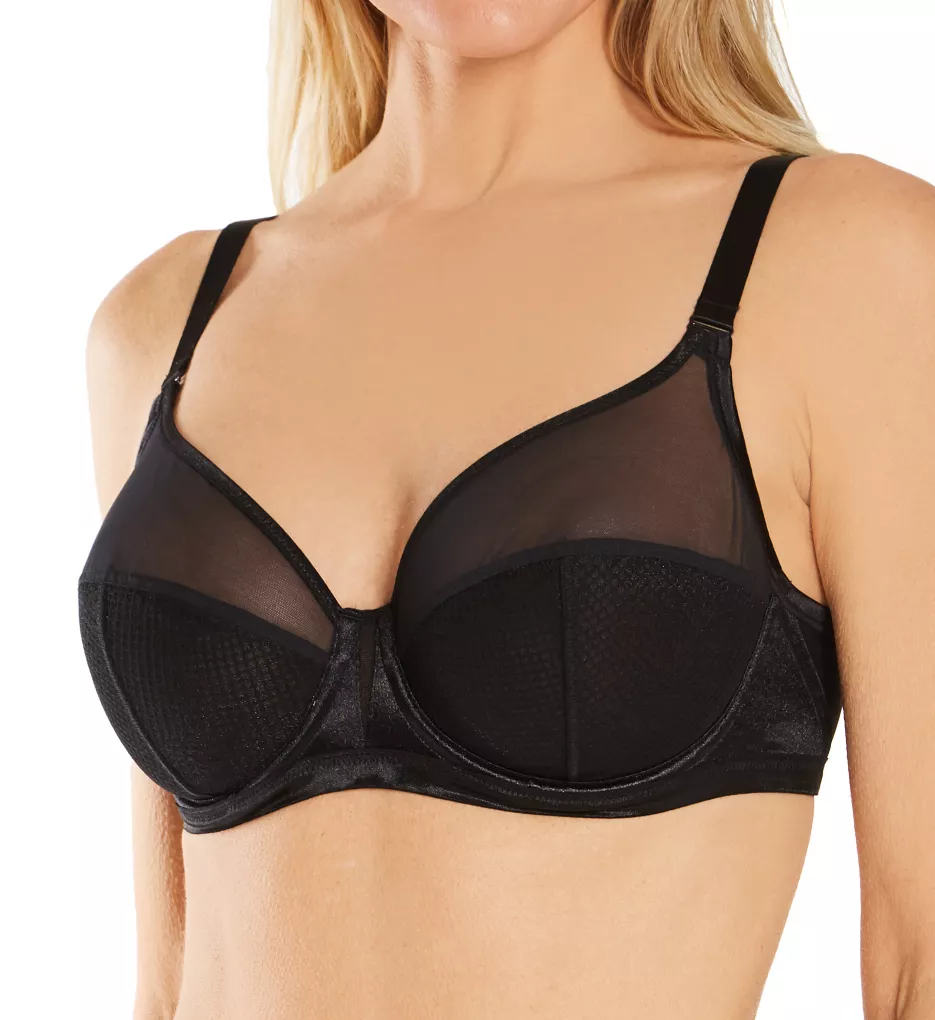 Maison Lejaby Flora 21233-04 Black Embroidered Non-Padded Underwired Full Cup  Bra 34C 