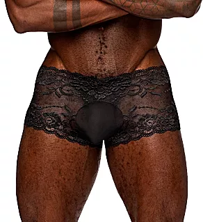 Sassy Lace Sheer Mini Short BLK S