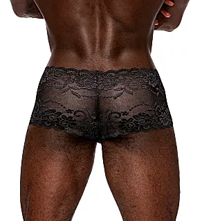 Sassy Lace Sheer Mini Short BLK S