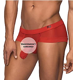 Hoser Sheer Stretch Pouch Short Trunk Red S