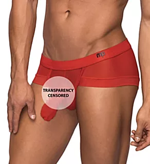 Hoser Sheer Stretch Pouch Short Trunk Red M