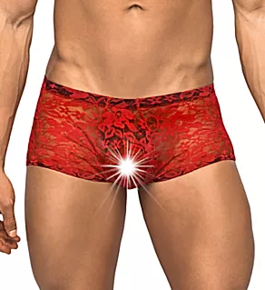 Stretch Lace Mini Trunk Red M