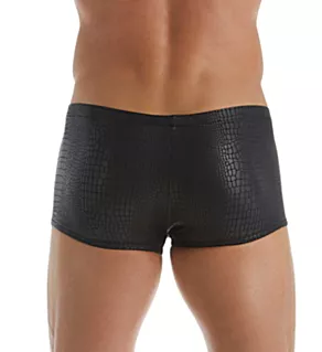 Black Cobra Snakeskin Mini Trunk
